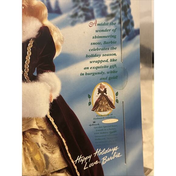 Mattel 1996 Happy Holidays Barbie Doll Special Edition Collectors Item New - Picture 6 of 12